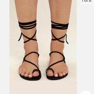 Amuse society x Matisse getaway suede ankle wrap sandals